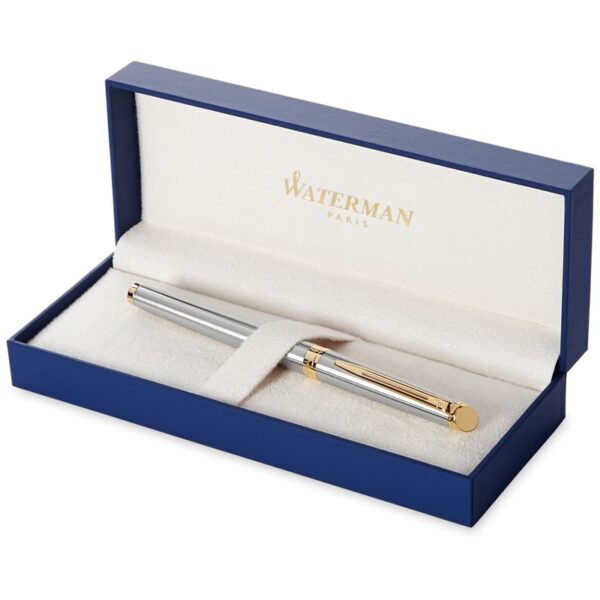 Ручка перьевая Waterman "Hemisphere Stainless Steel GT" синяя, 0,8мм, подарочная упаковка