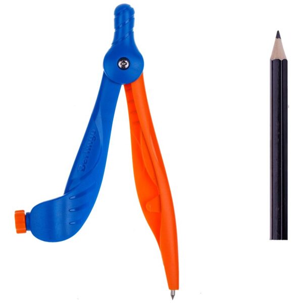 Готовальня Berlingo "Supertwist", 2 предмета, пластиковый циркуль 120мм, + карандаш, пластиковый футляр