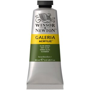 Краска акриловая художественная Winsor&Newton "Galeria", 60мл, туба, зеленый оливковый