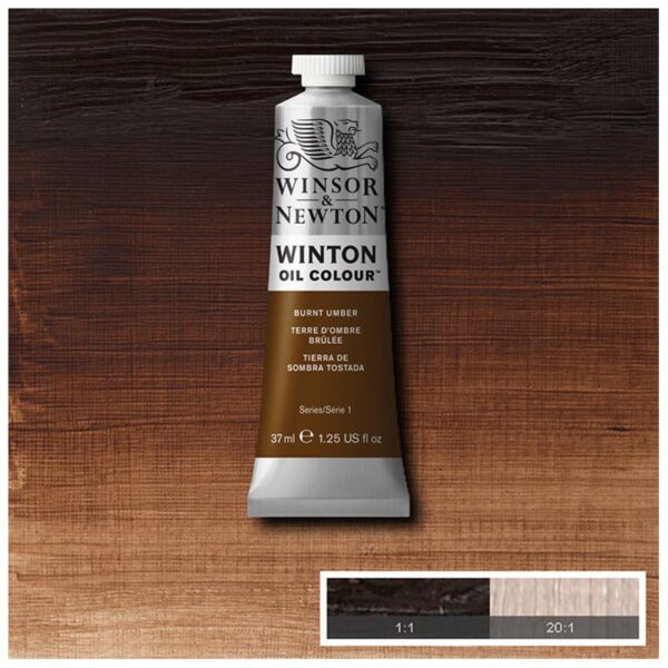 Краска масляная художественная Winsor&Newton "Winton", 37мл, туба, жженая умбра