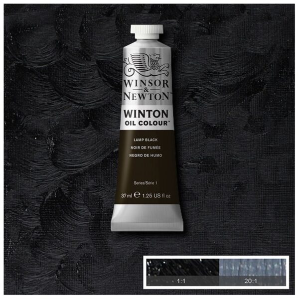 Краска масляная художественная Winsor&Newton "Winton", 37мл, туба, сажа газовая