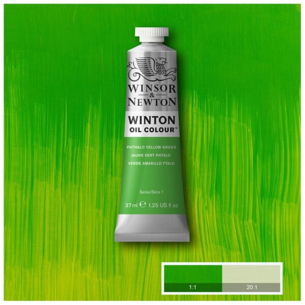 Краска масляная художественная Winsor&Newton "Winton", 37мл, туба, фтало-зеленый желтый оттенок