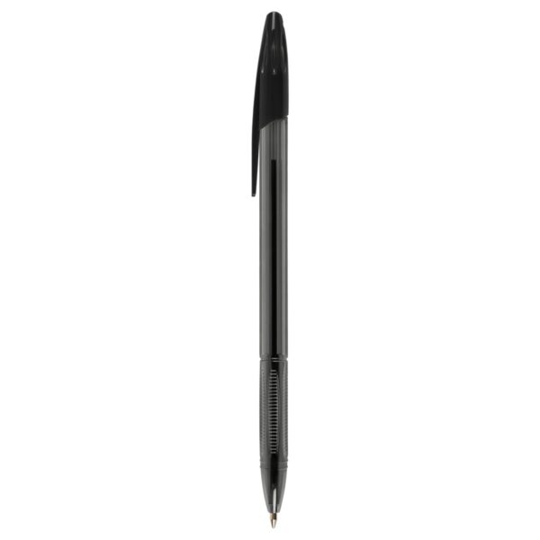 Ручка шариковая СТАММ "555" черная, 0,7мм, тонированный корпус