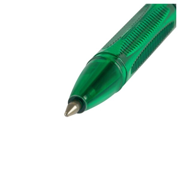 Ручка шариковая СТАММ "555" зеленая, 0,7мм, тонированный корпус