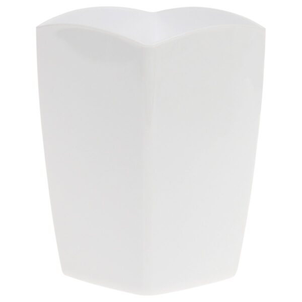 Подставка-стакан СТАММ "Тропик", пластиковая, квадратная, белая