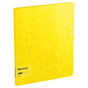Папка с 20 вкладышами Berlingo "Neon", 17мм, 1000мкм, желтый неон, с внутр. карманом