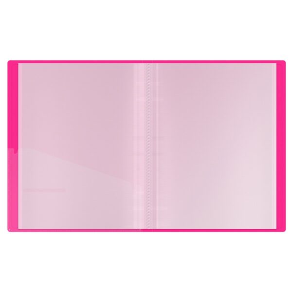 Папка с 20 вкладышами Berlingo "Neon", 17мм, 1000мкм, розовый неон, с внутр. карманом