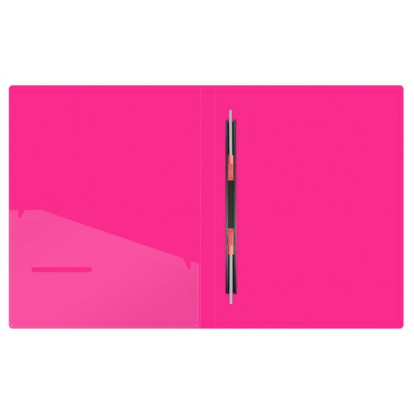 Папка с пружинным скоросшивателем Berlingo "Neon", 17мм, 1000мкм, розовый неон, с внутр. карманом