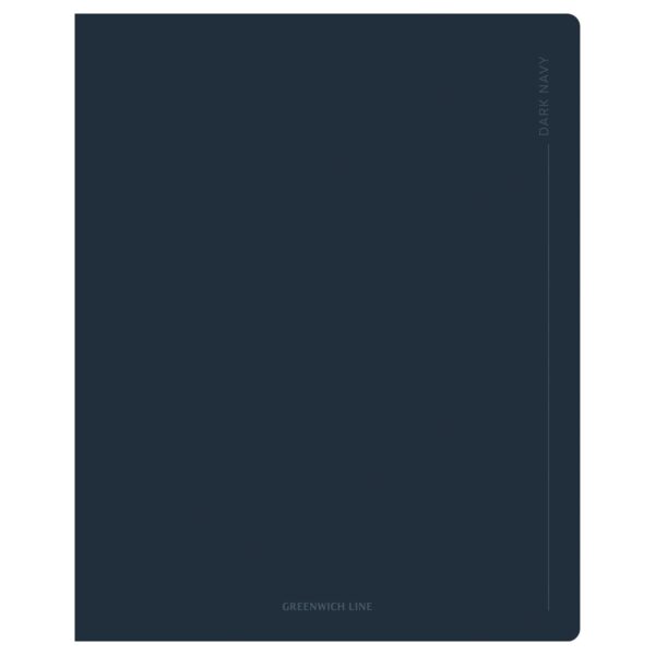 Тетрадь 48л., А5, линия Greenwich Line "Dark navy", "cофт-тач" ламинация, выб. лак, 70г/м2