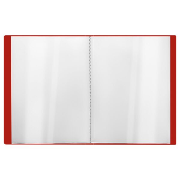 Папка с 30 вкладышами СТАММ "Стандарт" А4, 17мм, 600мкм, пластик, красная