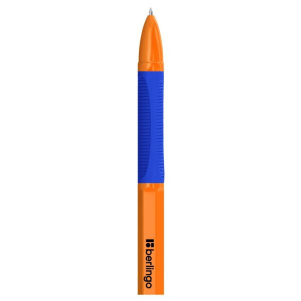 Ручка шариковая Berlingo "Tribase grip orange" синяя, 0,7мм, грип