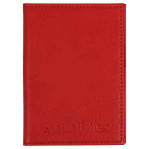 Обложка для автодокументов + паспорт OfficeSpace "AutoFiles", экокожа, красная