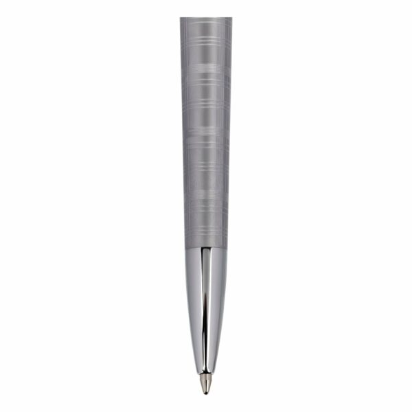 Ручка шариковая Delucci "Vetro" синяя, 1,0мм, корпус матовое серебро, поворотн., подарочная упаковка