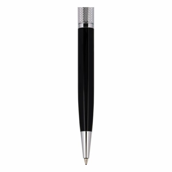 Ручка шариковая Delucci "Intrigo" синяя, 1,0мм, корпус серебро/черный, поворотн., подарочная упаковка