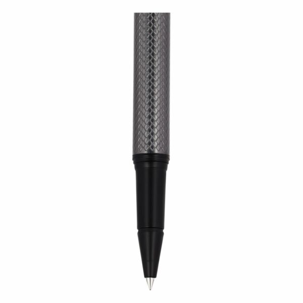 Ручка-роллер Delucci "Antica" синяя, 0,6мм, корпус графит/черный, подарочная упаковка