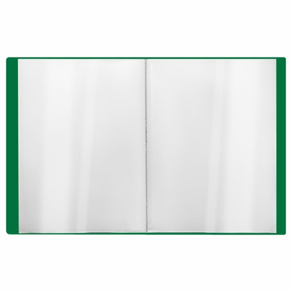 Папка с 10 вкладышами СТАММ "Стандарт" А4, 9мм, 600мкм, пластик, зеленая