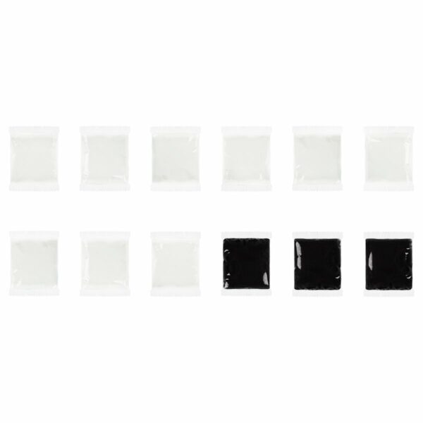 Легкий пластилин для лепки Мульти-Пульти, 12 штук (9 белых + 3 черных), 120г, прозрачный пакет