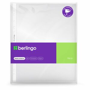 Папка-вкладыш с перфорацией Berlingo "Mirror", А4, 70мкм, глянцевая, в пакете