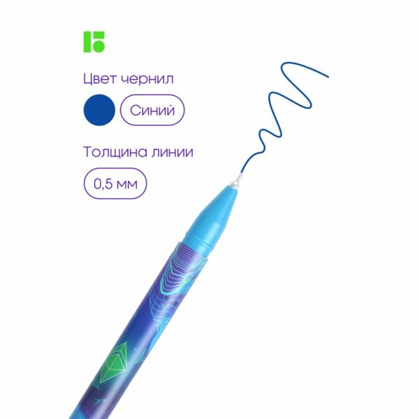 Ручка шариковая Berlingo "Retro Future" синяя, 0,7мм, грип, рисунок на корпусе, 4шт., PET-бокс с ЕП