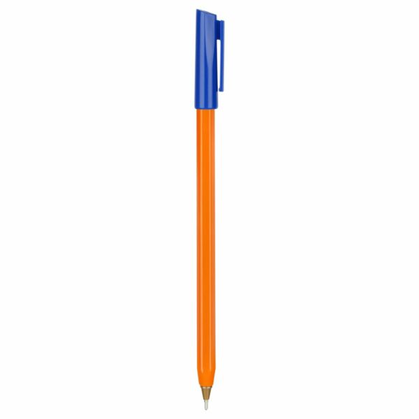 Ручка шариковая СТАММ "800" синяя, 0,7мм, оранжевый корпус