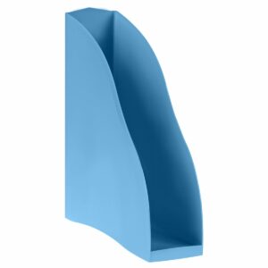 Лоток для бумаг вертикальный СТАММ "Дельта", сине-голубой, ширина 85мм