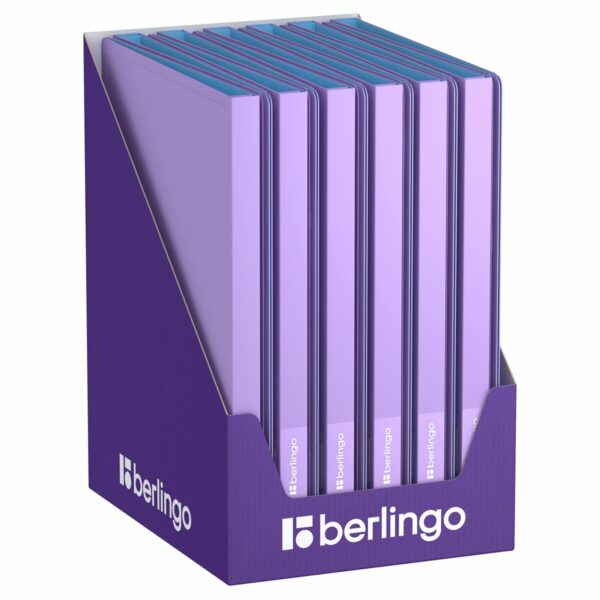 Папка с 30 вкладышами Berlingo "Haze", 17мм, 600мкм, с внутр. карманом, сиреневая, софт-тач