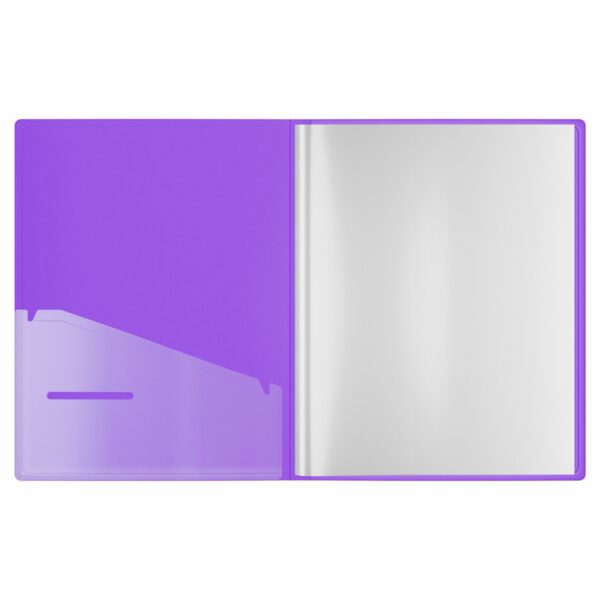 Папка с 10 вкладышами Berlingo "Envy", 17мм, 700мкм, с внутр. карманом, фиолетовая