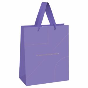Пакет подарочный 18*23*10см MESHU "Monocolor. Lavender", отд. фольгой, матовая ламинация