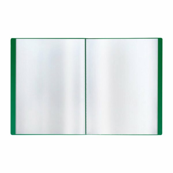 Папка с 80 вкладышами СТАММ "Стандарт" А4, 30мм, 800мкм, пластик, зеленая