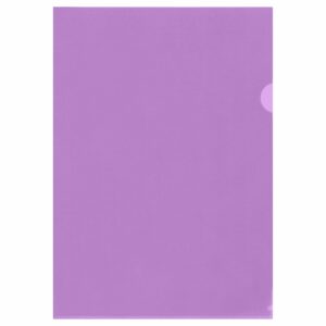Папка-уголок СТАММ А4, 150мкм, пластик, прозрачная, фиолетовая