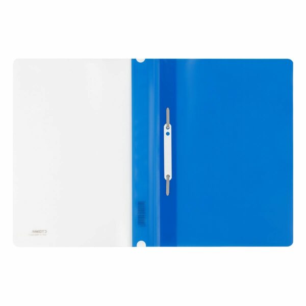 Папка-скоросшиватель пластик. СТАММ А4, 180мкм, синяя с прозр. верхом