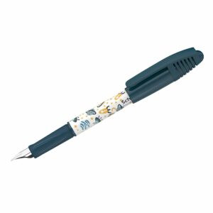 Ручка перьевая Schneider "Zippi Space" синяя, 1 картридж, грип, темно-синий-белый корпус