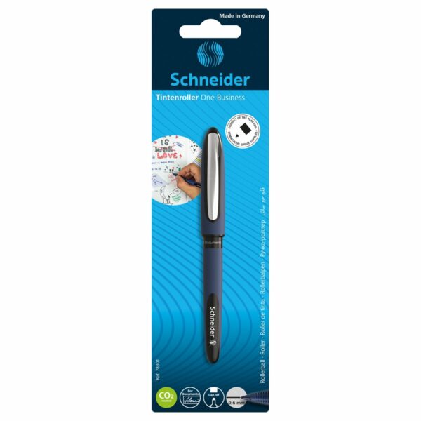 Ручка-роллер Schneider "One Business" черная, 0,8мм, одноразовая, блистер
