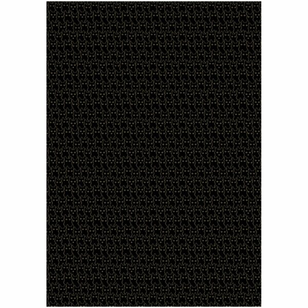 Упаковочная бумага глянц. 70*100см, MESHU "Ночь котов", 80г/м2