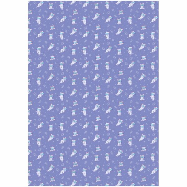 Упаковочная бумага глянц. 70*100см, MESHU "Виртуальный мир котов", 80г/м2