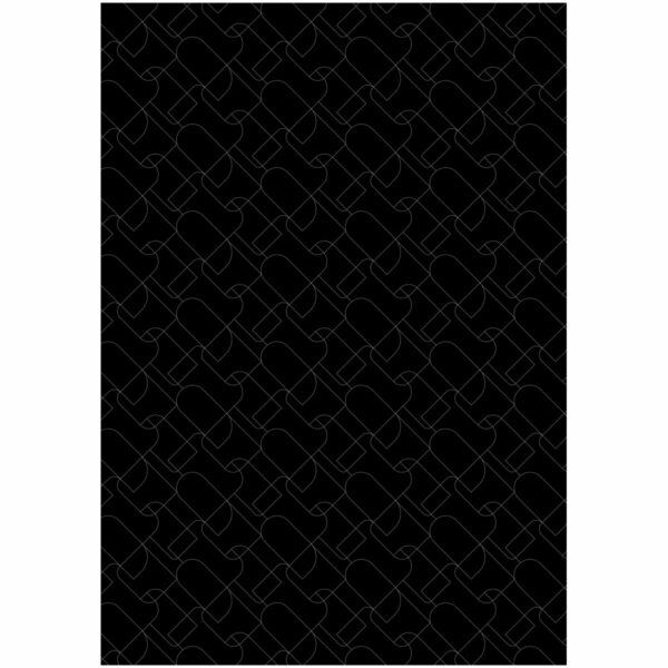 Упаковочная бумага глянц. 70*100см, MESHU "Pattern on black", 80г/м2, ассорти 5 дизайнов