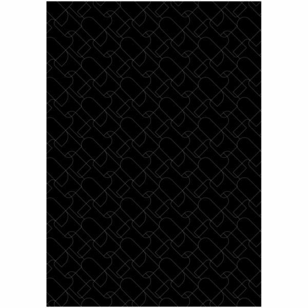 Упаковочная бумага глянц. 70*100см, MESHU "Pattern on black", 80г/м2, ассорти 5 дизайнов