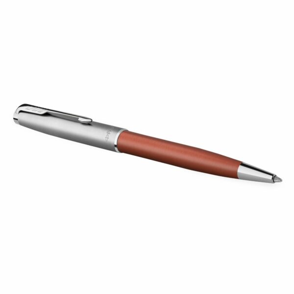 Ручка шариковая Parker "Sonnet Sand Blasted Metal&Orange Lacquer" черная, 1,0мм, поворот., подарочная упаковка