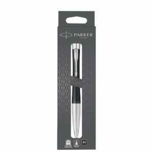Ручка шариковая Parker "Urban Muted Black CT" черная, 1,0мм, поворотн., подарочная упаковка с европодвесом
