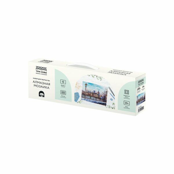 Алмазная мозаика ТРИ СОВЫ "Старый город", 30*40см, холст, картонная коробка с пластиковой ручкой