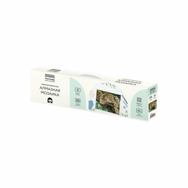 Алмазная мозаика ТРИ СОВЫ "Хищник", 40*50см, холст, картонная коробка с пластиковой ручкой