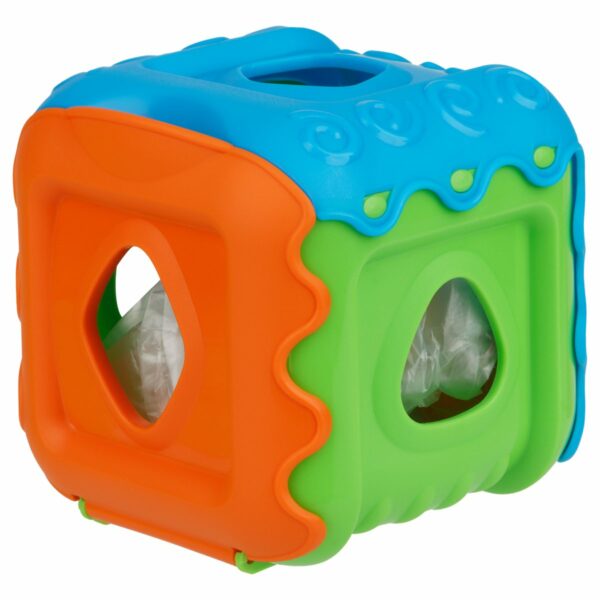 Дидактическия игрушка ТРИ СОВЫ сортер "Кубик", 7 предметов (кубик, 6 формочек)