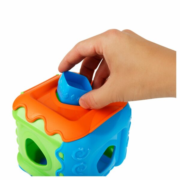 Дидактическия игрушка ТРИ СОВЫ сортер "Кубик", 7 предметов (кубик, 6 формочек)