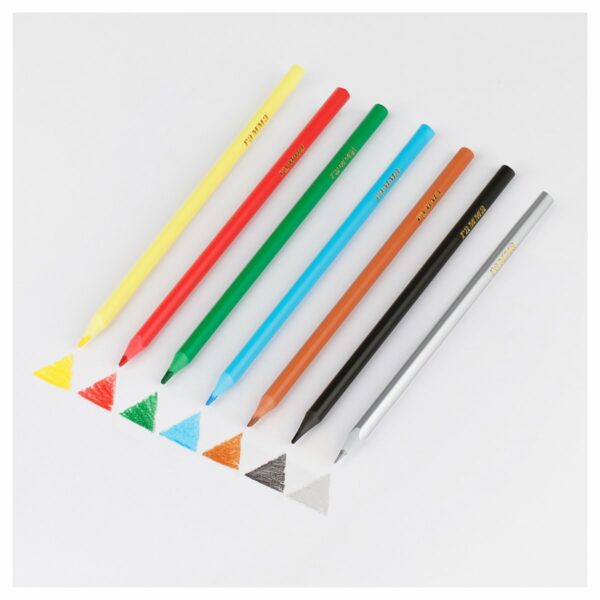 Карандаши цветные пластиковые Гамма "Мультики", 6цв. + 1 серебряный, трехгранные, заточен., картон., европодвес