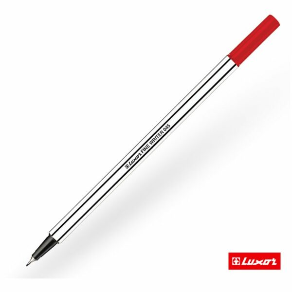 Ручка капиллярная Luxor "Fine Writer 045" красная, 0,8мм