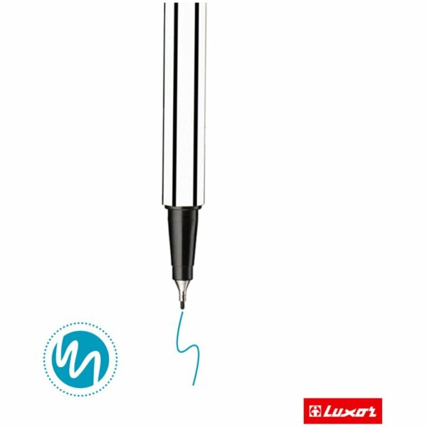 Ручка капиллярная Luxor "Fine Writer 045" голубая, 0,8мм