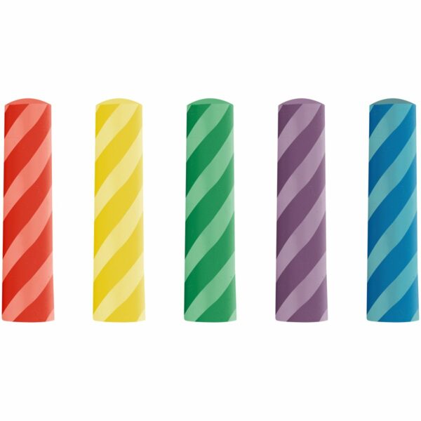 Мелки цветные для асфальта  Мульти-Пульти, с принтом, 20шт., 5цв., круглые, пластиковое ведро