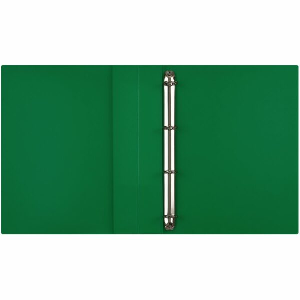 Папка на 4 кольцах СТАММ "Кристалл" А4, 40мм, 700мкм, пластик, зеленая