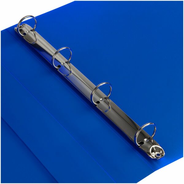 Папка на 4 кольцах СТАММ "Кристалл" А4, 40мм, 700мкм, пластик, синяя