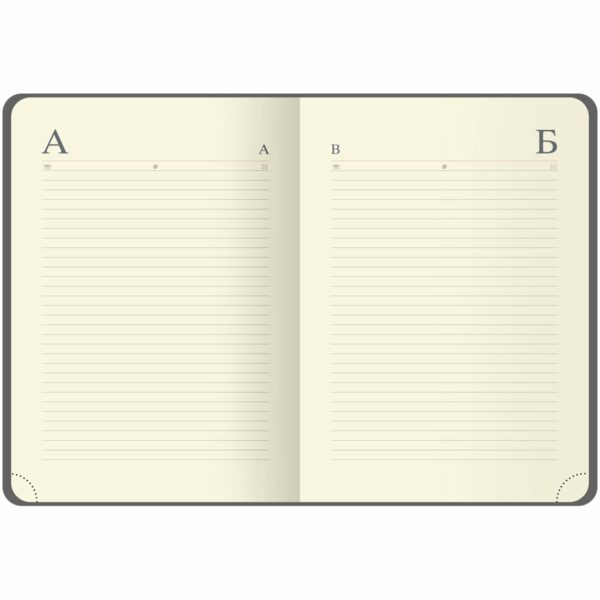 Ежедневник недатированный A5, 136л., кожзам, OfficeSpace "Duo", серо-бордовый
